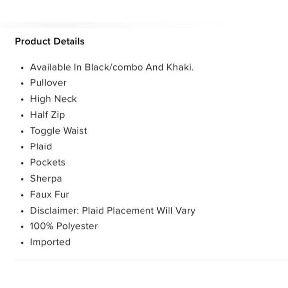 Fashion Nova Plaid 1/2 Zip Fleece Pullover Sweater Winter - Picture 4 of 15